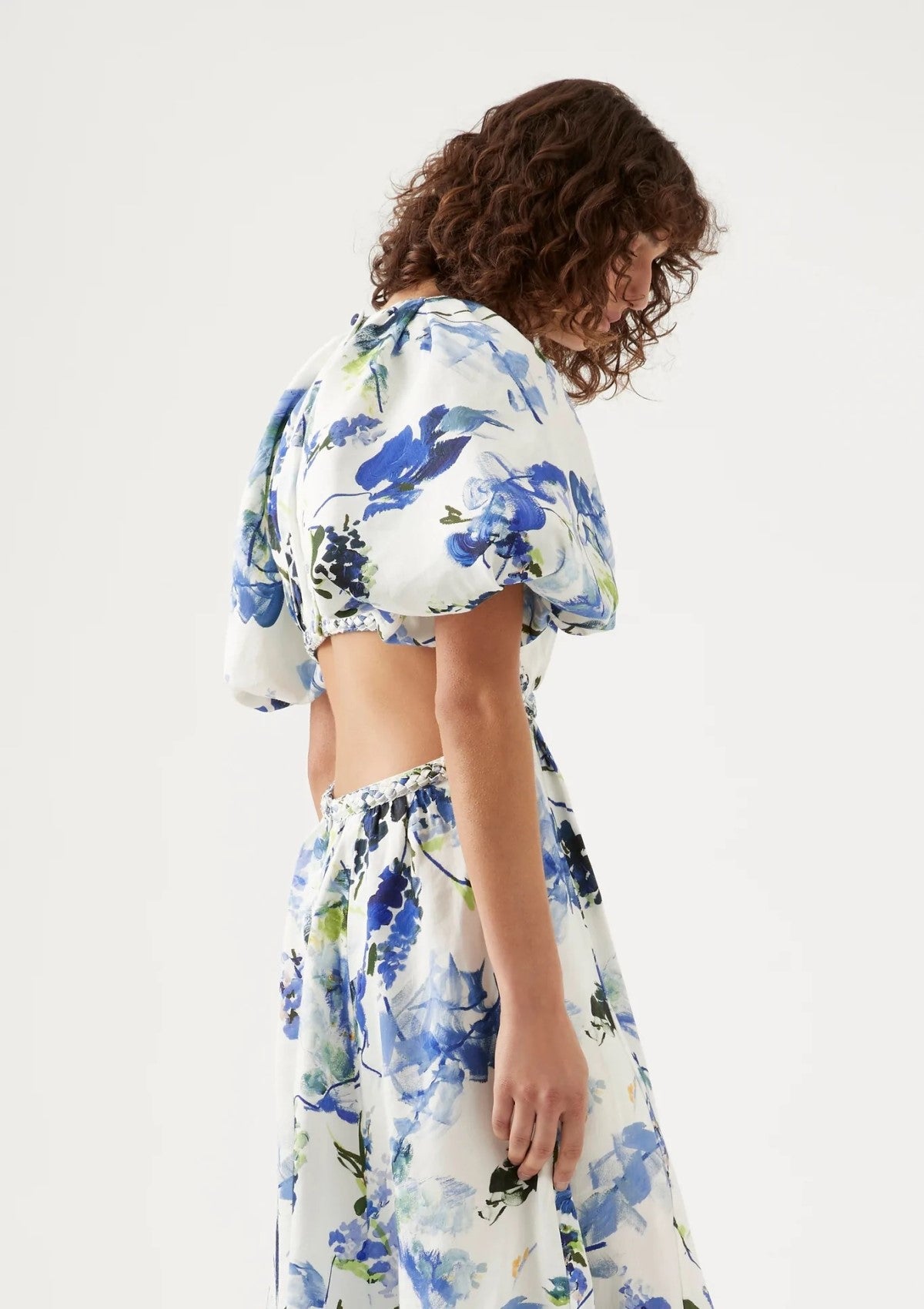 Capucine Puff Sleeve Midi Dress