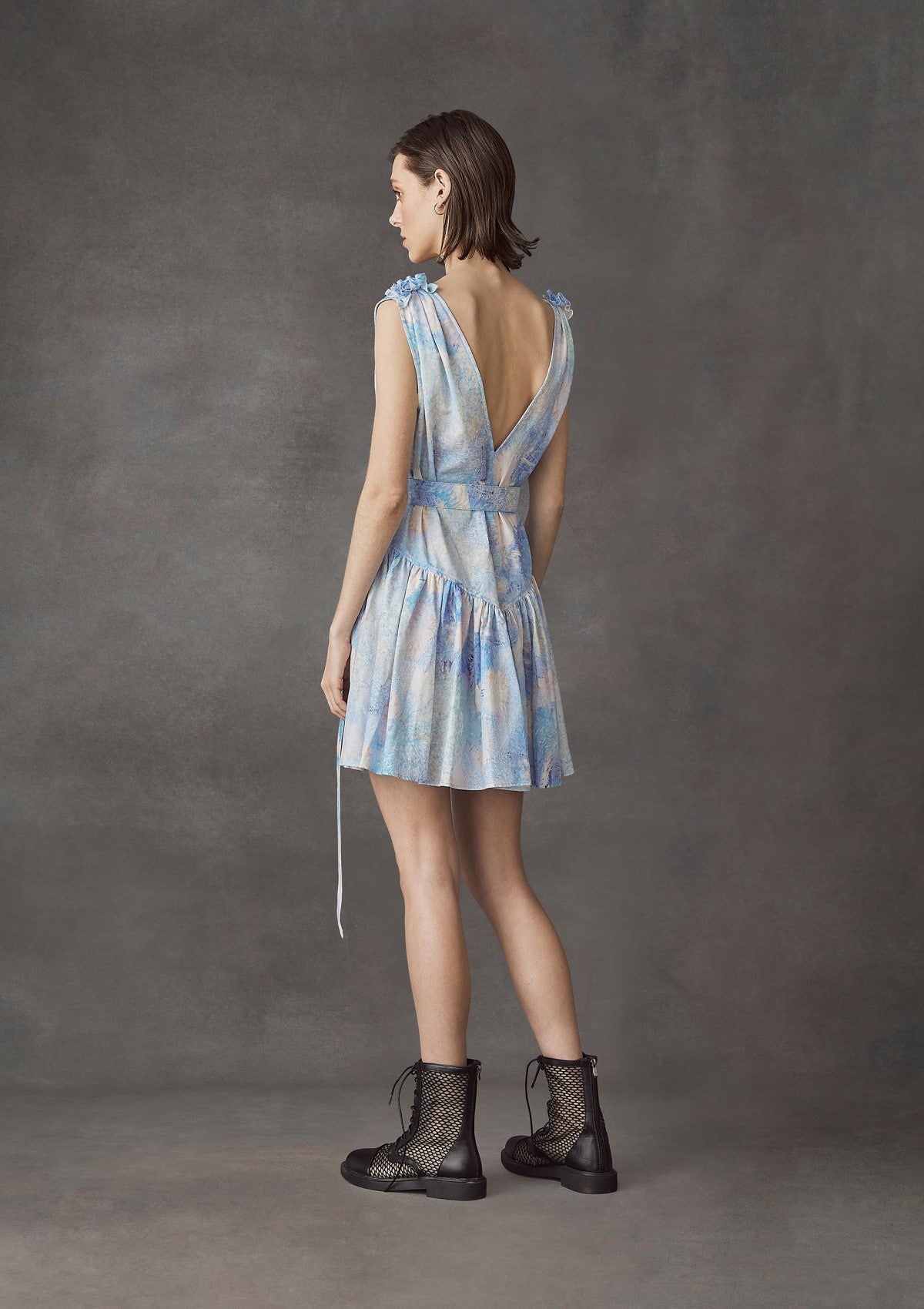 Oceania Cotton Linen Mini Dress