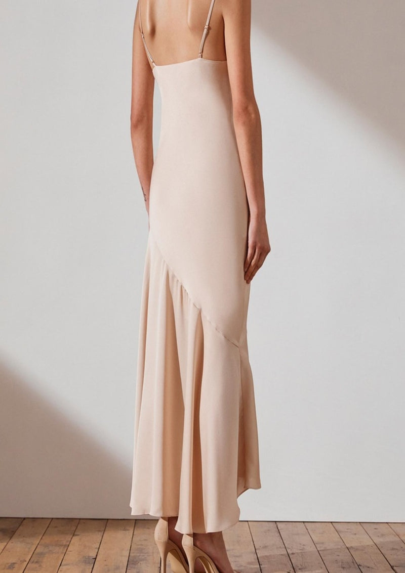 Luxe Bias Asymmetrical Slip Dress