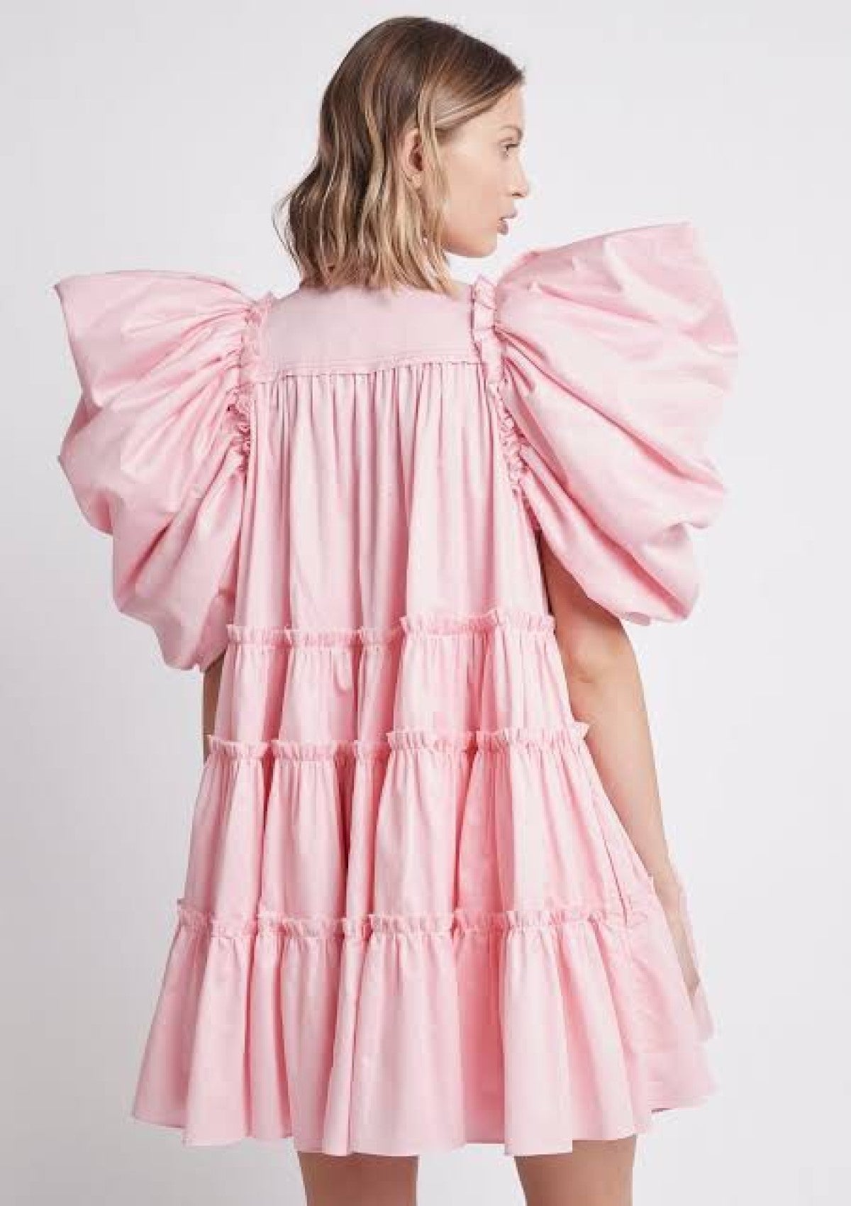 Swift Butterfly Sleeve Smock Dress